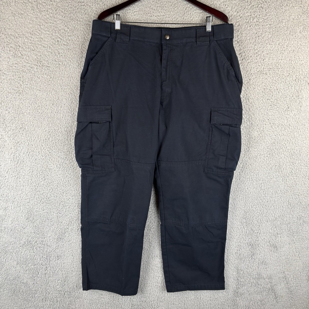 5.11 Tactical Cargo Pants Mens 38x30 Navy Blue Rip-Stop EMS Pants Self-adjusting